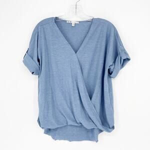 Seven7 Short Sleeve Crossover Top Size Medium